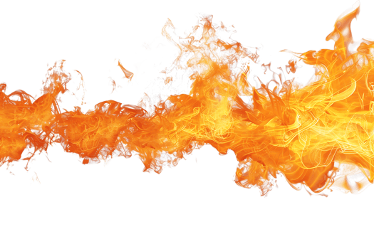 Fire horizon, isolated against a transparent background png