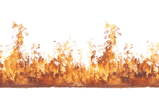 Fire horizon, isolated against a transparent background png