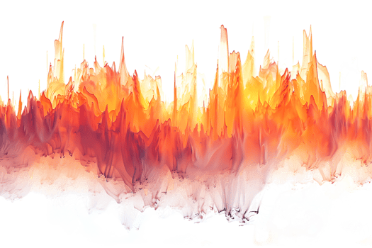 Fire horizon, isolated against a transparent background png