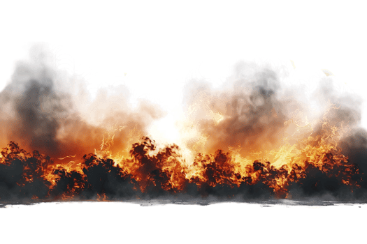 Fire horizon, isolated against a transparent background png