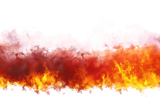 Fire horizon, isolated against a transparent background png