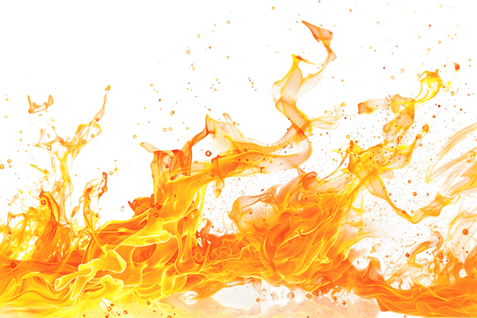 Fire splash spread, isolated against a transparent background png