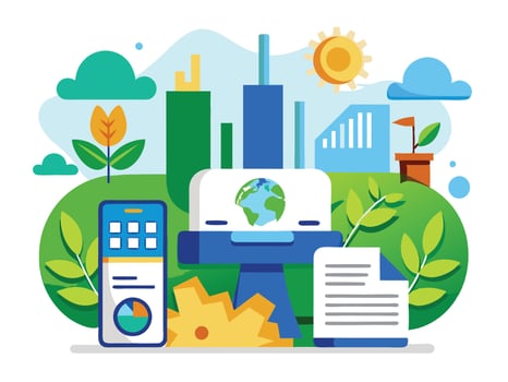 Paper printer machines illustrations vector