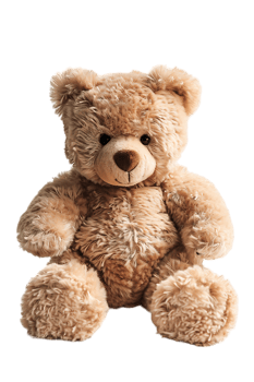fluffy teddy bear isolated against a transparent background png