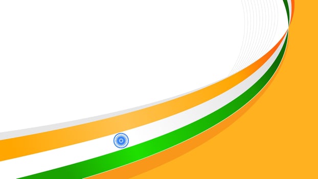 waving india flag background with copy space for text. suitable for india republic day vector