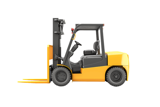 forklift isolated against a transparent background png