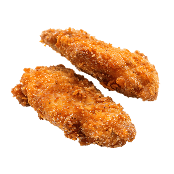 Fried crusted leg pieces, isolated against a transparent background png