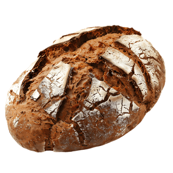 Freshly baked ancient grains bread, isolated against a transparent background png