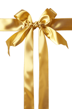 gift bow ribbon set against a plain transparent background png