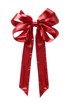 gift bow ribbon set against a plain transparent background png