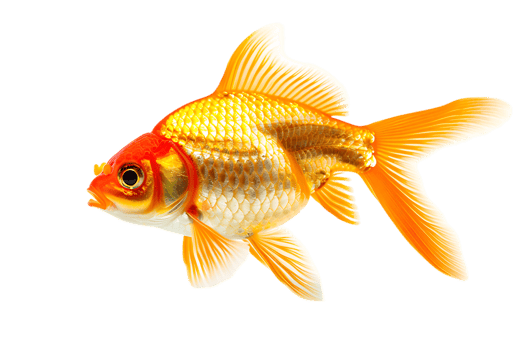 Goldfish, isolated against a transparent background png
