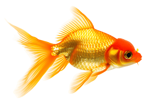 Goldfish, isolated against a transparent background png