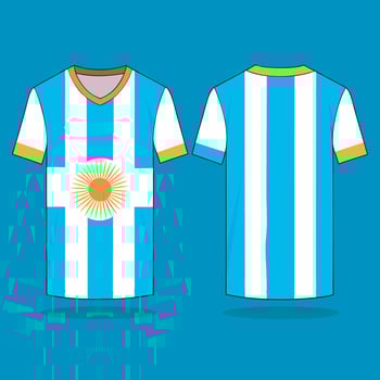 Argentina football jersey template vector