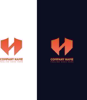 Fashion Brand Letter H Shield Logo, real estate vector
