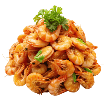 Heap of Fried Shrimps Photo png