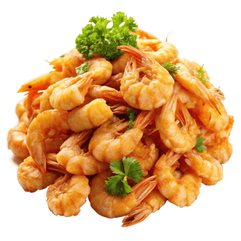 Heap of Fried Shrimps Graphic png