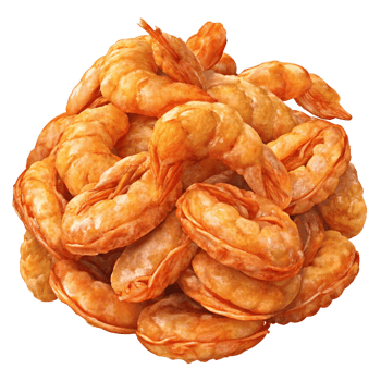 Heap of Fried Shrimps 3d Concept png