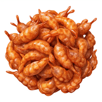 Heap of Fried Shrimps 3d Design png