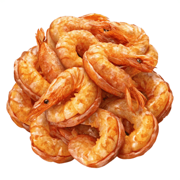 Heap of Fried Shrimps 3d Image png