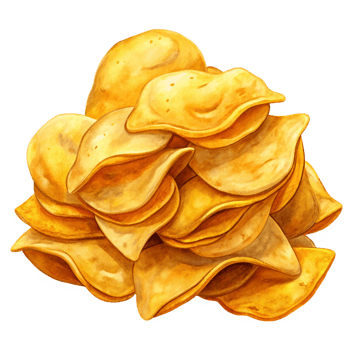 Heap of Potato Chips Artwork Clip Art png