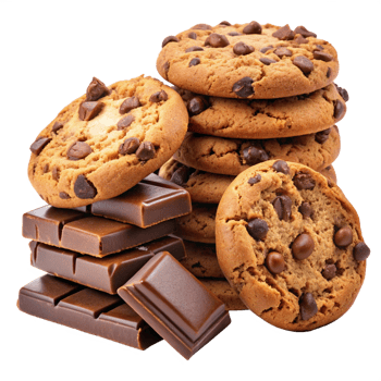 Heap of Cookies and Chocolate Realistic Element png