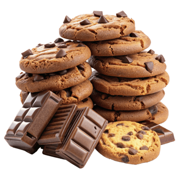 Heap of Cookies and Chocolate Realistic Object png