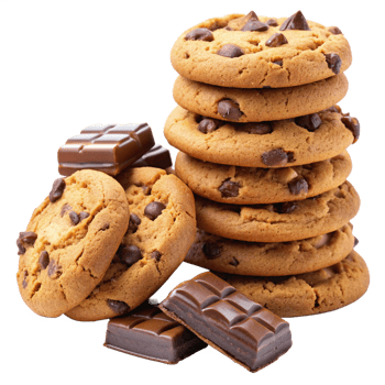 Heap of Cookies and Chocolate Realistic Image png