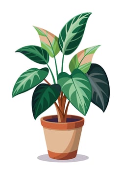 Indoor Plant art on white background vector