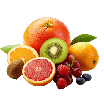 a collection of various kinds of fresh fruit png