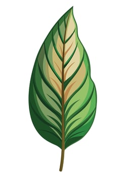 art of Leaf drawing Abstract minimal flat art vector