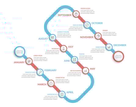 Timeline Infographics Template vector