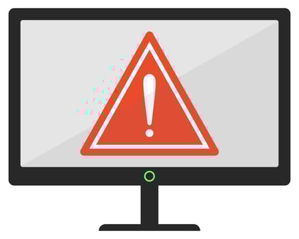 Flat illustration of application error isolated on white background. vector