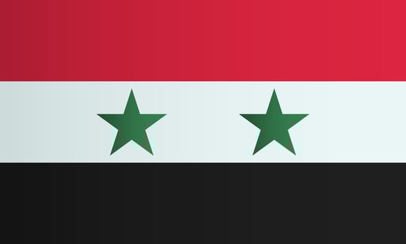 Syria national flag, circle sign emblem identity vector