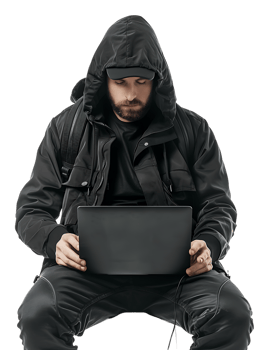hacker isolated against a transparent background png
