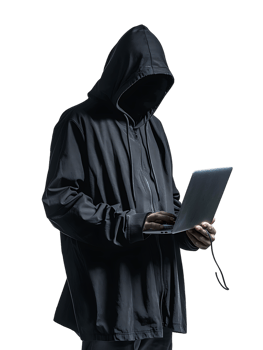hacker isolated against a transparent background png