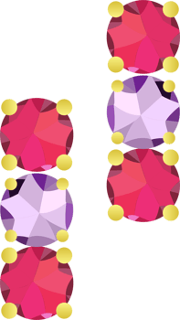 Multi color gemstone round shape earring png