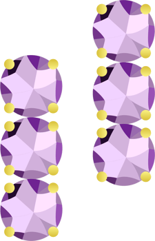 Purple gemstone oval shape gold necklace png