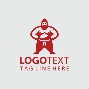 Sumo Legend sumo wrestler logo vector