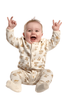 Happy baby, isolated against a transparent background png