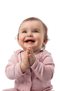 Happy baby, isolated against a transparent background png
