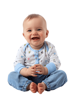 Happy baby, isolated against a transparent background png