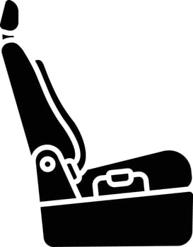 Car Seat solid glyph illustration vector