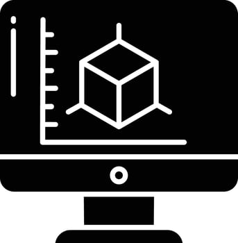 Geology software solid glyph illustration vector