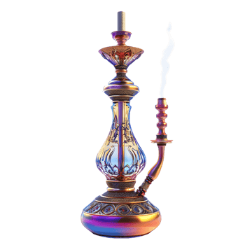 Hookah, isolated against a transparent background png