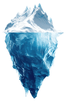 iceberg isolated against a transparent background png