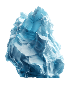 iceberg isolated against a transparent background png