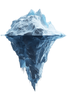 iceberg isolated against a transparent background png