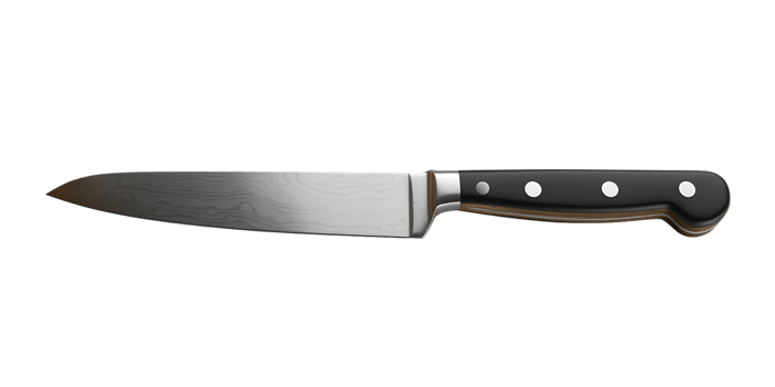 Kitchen knife, isolated against a transparent background png