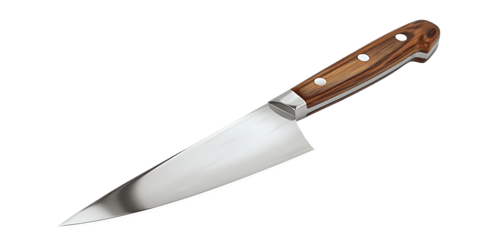 Kitchen knife, isolated against a transparent background png