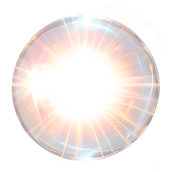 Lens flare star, isolated against a transparent background png